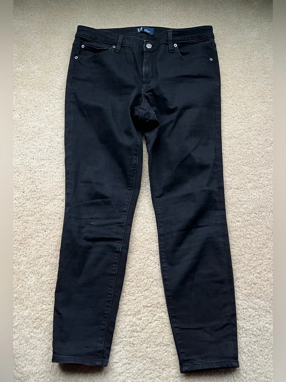 🌻GAP Women's Black Universal Leggings Skinny Jeans - 14/32 Long - EUC - Stretch